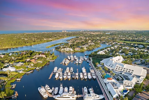 Admirals Cove aerial view in Jupiter Florida